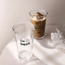 Axyaa Glass Milk Tea Cup Set with Straw for Trendy Breakfast & Coffee Enjoyment