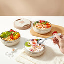 Axyaa Stainless Steel Lunch Box with Folding Cutlery | Portable Food Container
