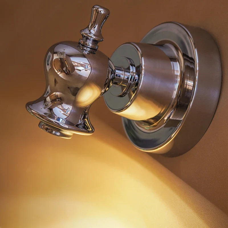 Axyaa Chrome Wall Light 3000K Sconce: Bedroom Stairs Parlor Hotel Art Deco