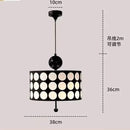 Axyaa Cylindrical Metal Pendant Lamp, Red Black Ball, Novelty E27 Bulb, Art Decor, Dining Kitchen
