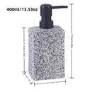 Axyaa Stone Texture Ceramic Lotion Bottle- Home Hotel Shampoo Hand Wash Anti Slip Design