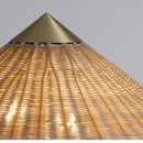 Axyaa Rattan Woven Floor Lamp - Handmade Standing Light Fixture for Home Decor