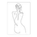 Axyaa Abstract Nude Woman Canvas Poster Sexy Bedroom Decor Prints