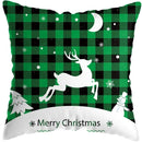 Axyaa Green Plaid Christmas Pillow Cover - Festive Home Decor