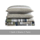 Axyaa Reversible Cotton Quilt Set with Shams - Full/Queen Lightweight Bedding