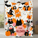Axyaa Halloween Flannel Blanket | Autumn Winter Warm Gift Blanket