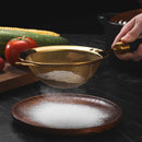 Axyaa Stainless Steel Green Handle Strainer Colander - Kitchen Essentials