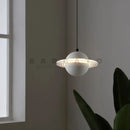 Axyaa Moon Planet Design Cement Pendant Light with G9 LED for Modern Dining Room