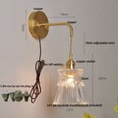 Axyaa Clear Glass LED Wall Lights with Pull Chain Switch