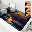 Axyaa Halloween Skeletons Kitchen Drying Mat