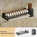 Axyaa Kitchen Wall Mount Dish Drying Rack with Storage Shelves