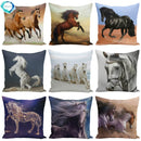 Animal Horse Printed Cushion Cover by Axyaa - Sofa Decor Pillowcase