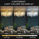 Axyaa Gold Crystal Ceiling Chandelier for Bedroom Living Room Dining Hallway