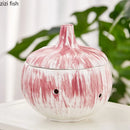 Axya Ceramic Onion Jar Kitchen Container for Garlic Ginger Storage.
