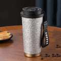 Axyaa Titanium Thermal Water Bottle: Double Wall Vacuum Insulated Stainless Tumbler