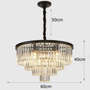 Axyaa Crystal Chandelier Stair Pendant Lamp Living Room Interior Lighting
