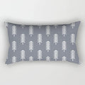 Axyaa Geometric Grey White Square Pillowcase for Home Decor and Living Room