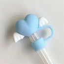 Axyaa Silicone Straw Cover Cap for Stanley Cup 40 oz - Cute Hearts Design