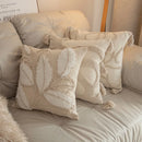 Axyaa Luxury Jacquard Embroidery Cushion Cover 45x45 with Tassel Detail