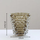 Axyaa Transparent Glass Vase Modern Desk Decoration For Flowers Arrangement