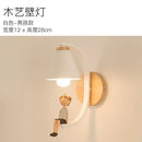 Axyaa Nordic LED Wall Lamp: Modern Resin Model for Bedroom & Children's Room Lighting