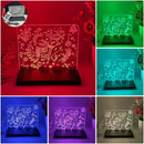 Santa Claus 3D Illusion Night Light by Axyaa - LED Desk Lamp for Christmas Decor