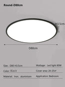 Axyaa LED Ceiling Light: Remote Control, Large Luminous Surface, Bedroom Lamp
