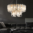 Axyaa Copper LED Ceiling Chandelier: Luxury Dimmable Living Room Lighting