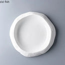 Axyaa Stone Pattern Ceramic Dinner Plate Set