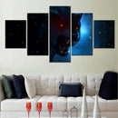 Axyaa Black Wolf Canvas Wall Art Animals Poster - Home Decor Bedroom Mural
