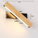 Axyaa Wood Wall Sconce Pull Chain Switch Nordic LED Stair Light Fixtures