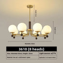 Axyaa Vintage Glass Globe Chandelier: Mid Century Modern Pendant Lamp for Kitchen Island and Restaurant