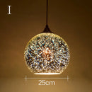 Axyaa Fireworks Glass Pendant Lights for Modern Living Room Decor