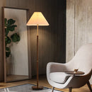 Axya Vintage Pleated Copper Floor Lamp for Living Room, Bedroom, and Study
