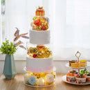 Axyaa Acrylic Cake Stand Set - 3 Pieces, Transparent, 6/8/10 Inch Layers