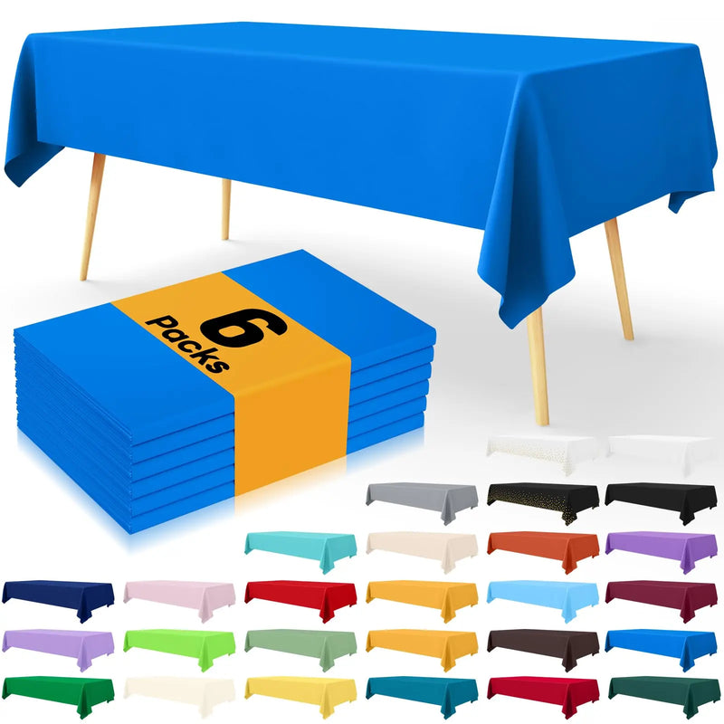 Axyaa Waterproof Plastic Table Covers 54X108inch