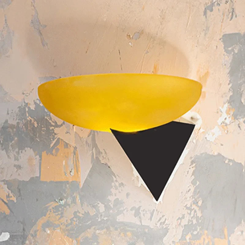 Axyaa Retro Yellow Glass Wall Sconce LED Light Fixtures