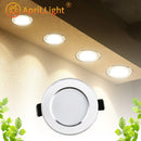 Axyaa LED Downlight Indoor Spot Lighting 3W-15W Round Recessed Lamp 220V Kitchen Bedroom