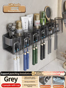 Axyaa 3-in-1 Bathroom Organizer: Toothbrush, Toothpaste, Electric Brush Holder Shelf Rack