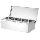 Axya Stainless Steel Seasoning Box with Lid - Restaurant Chef Quality Storage