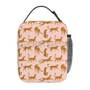Axyaa Boho Leopard Insulated Lunch Box Cheetah Bento Tote Bag