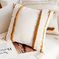 Axyaa Boho Beige Brown Jacquard Embroidery Pillowcase 45X45cm