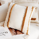 Axyaa Boho Beige Brown Jacquard Embroidery Pillowcase 45X45cm