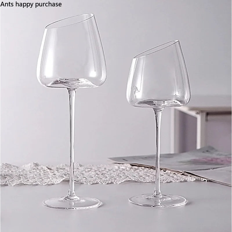 Axya Bevel Crystal Wine Champagne Goblet Cocktail Glass Cup Set