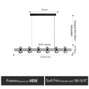 Axyaa Nordic Glass LED Chandelier - Luxury Ceiling Pendant Light for Home Decor