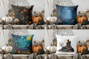 Axyaa Halloween House & Pumpkin Pillow Cover - Sofa, Bedroom & Car Decor