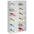 Axyaa Clear Stackable Shoe Storage Organizers - Sneaker Holder Rack Bin