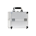 Axyaa Aluminum Makeup Train Case with Adjustable Separator, Large Capacity