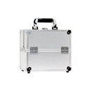 Axyaa Aluminum Makeup Train Case with Adjustable Separator, Large Capacity
