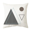 Axyaa Geometric Pattern Blue & White Pillow Case Home Decor Case